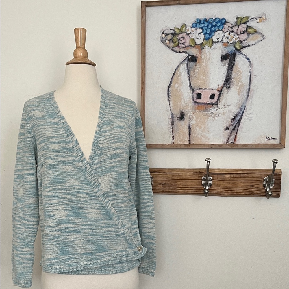 Lucky Brand Light Blue V-Neck Sweater